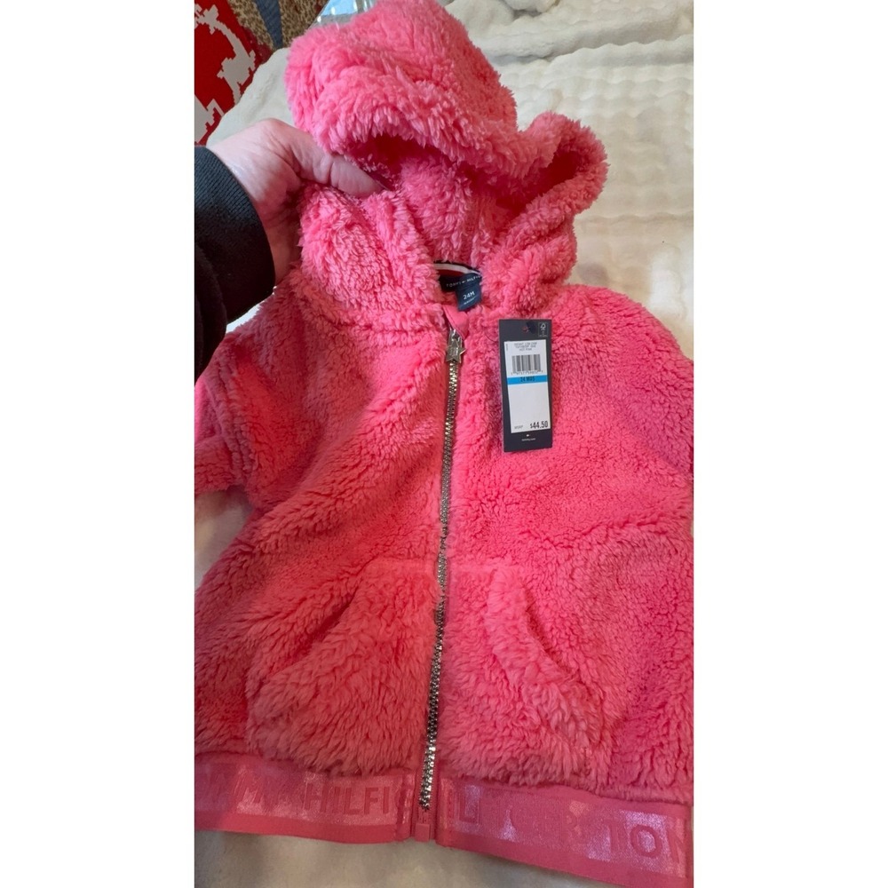 NEW toddler girls size 24 months Tommy Hilfiger hot pick super soft zip up coat